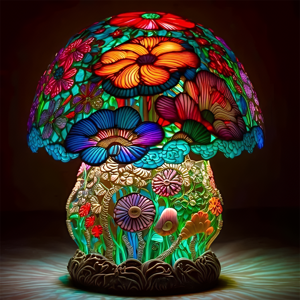 🏆 2026 Best Seller 🍄 Tiffany-Style Mushroom Lamp ✨ Transform Any Space with Magical Glow