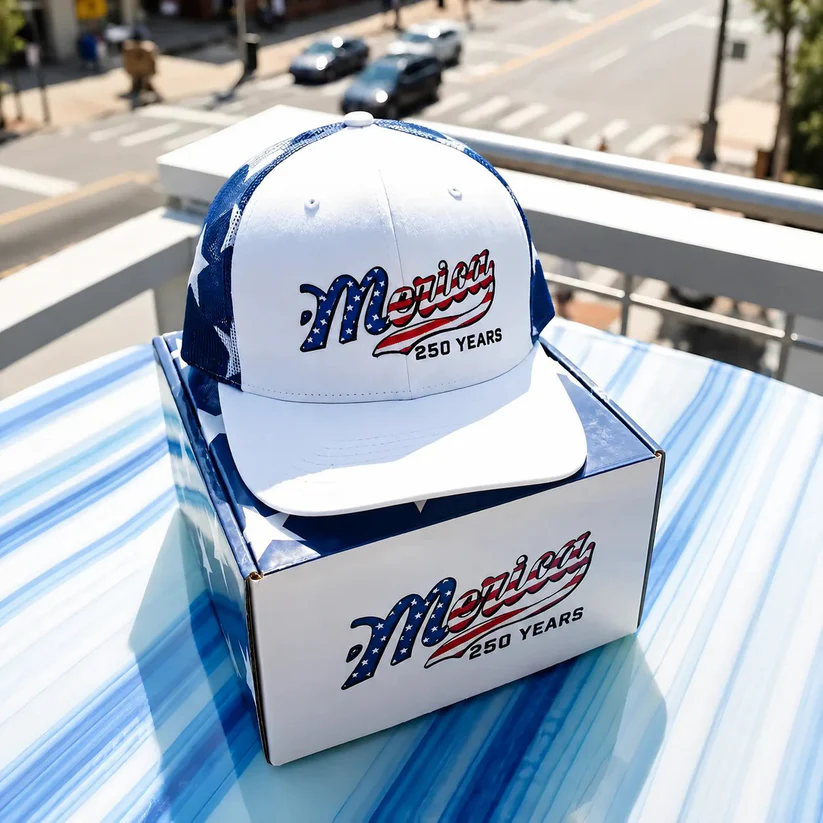 ?? ’Merica 250 Years Embroidered Mesh Back Trucker Hat