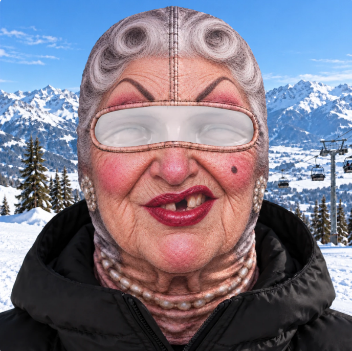 ⛷️ Funny Ski Mask – Born for the Slopes Winter Face Cover