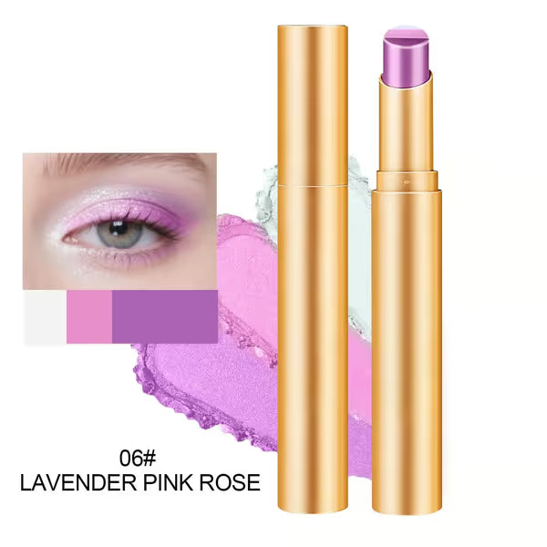 3-Color Eyeshadow Stick – Creamy, Blendable, Long-Lasting, On-the-Go