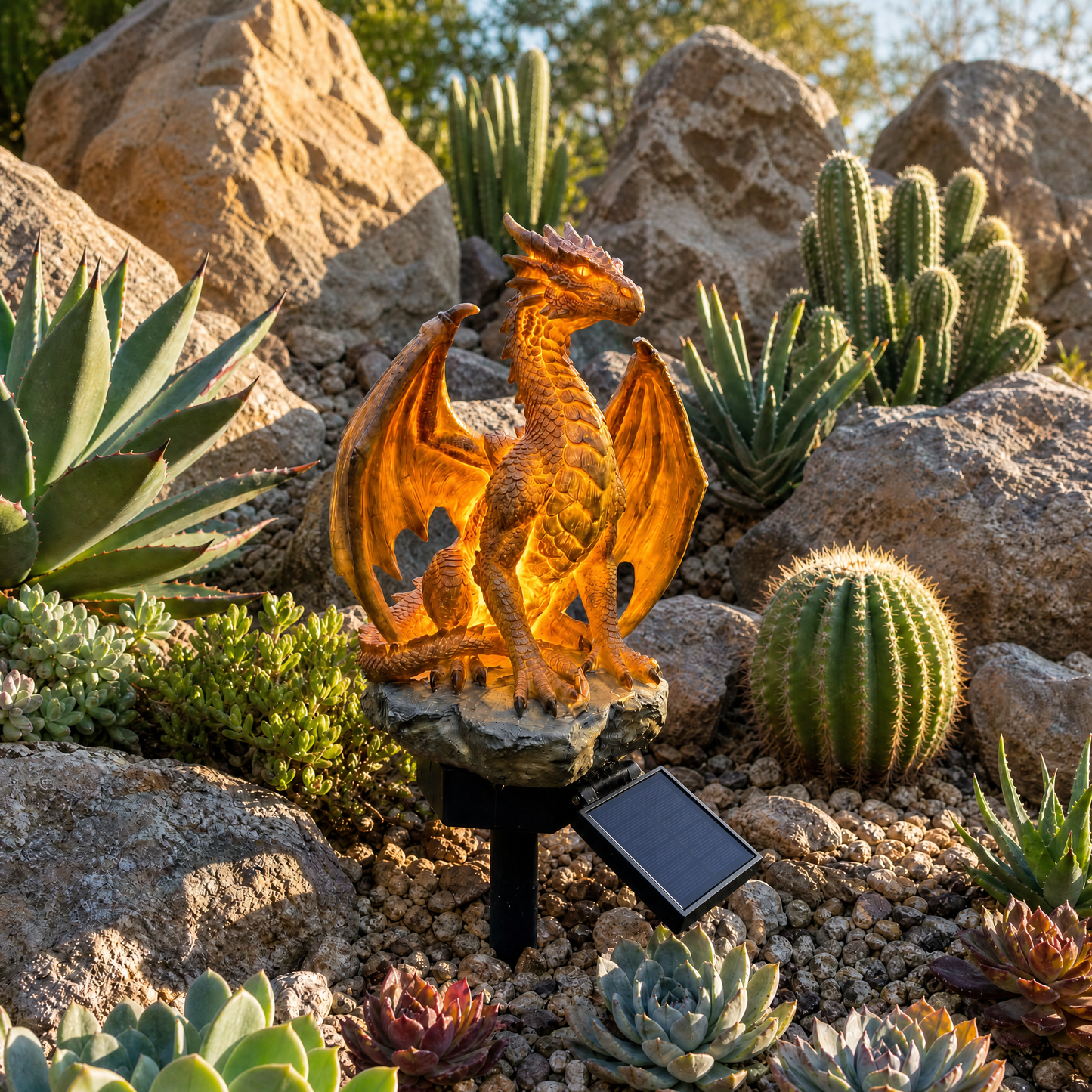 🐉✨Dragon Legacy Golden Ember Edition Solar Garden Light