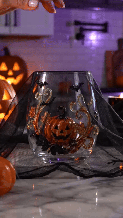 π 3D Halloween Artisan Glassware Collection | For Magical Halloween Sips, Eye-Catching 3D Details, Luminous Festive Party Moments & Cozy Fall Home Bar Glow