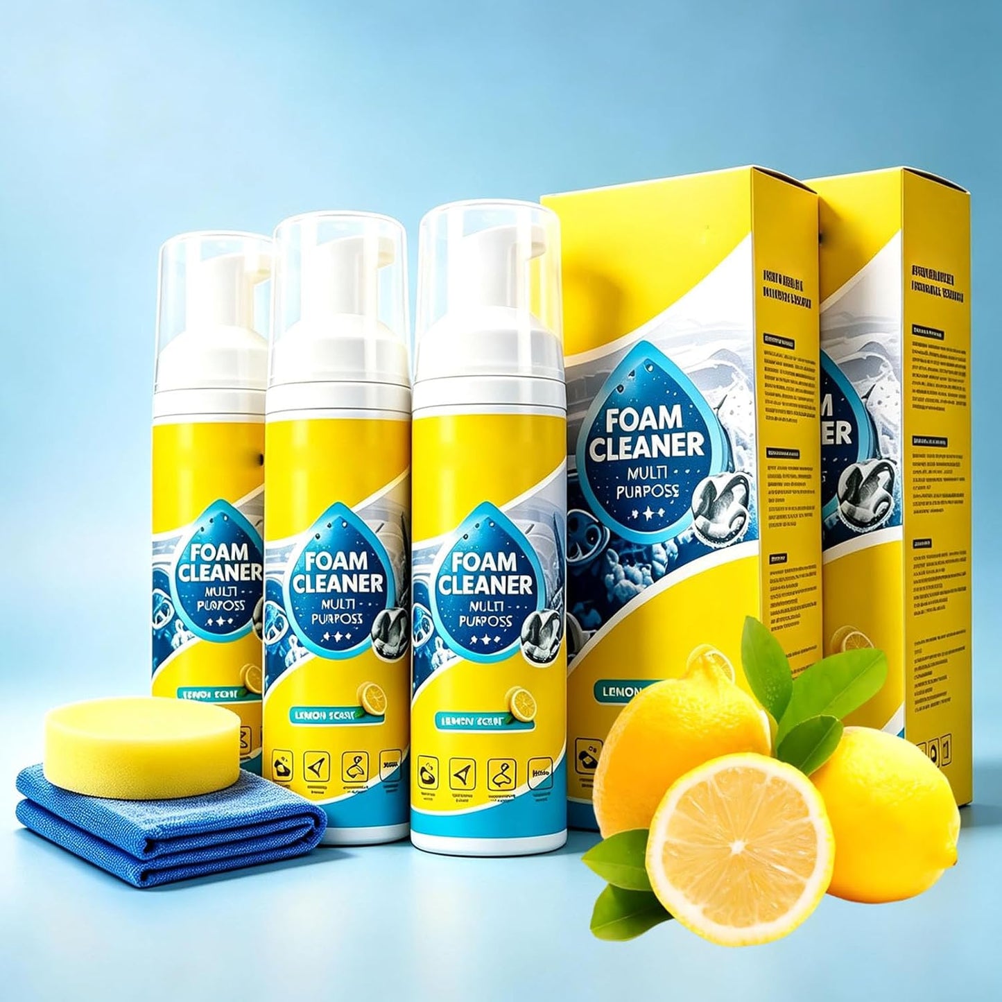 š§¼ 4-In-1 Multi-Enzyme Foam Cleaner ā Powerful & Multipurpose, Lemon Fresh Scent