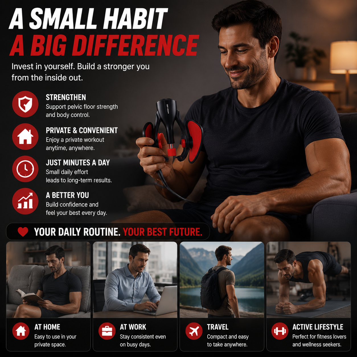 πͺ Pelvic Floor Exercise Trainer β Build Strength With A Simple Daily Workout