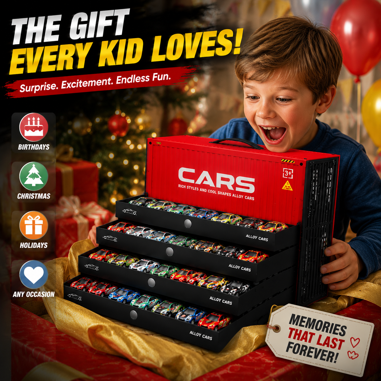 π 48PCS Pull-Back Alloy Racing Car Set | 4-Layer Garage Storage & Racing Track Play Mat ποΌε―ζ¬οΌ