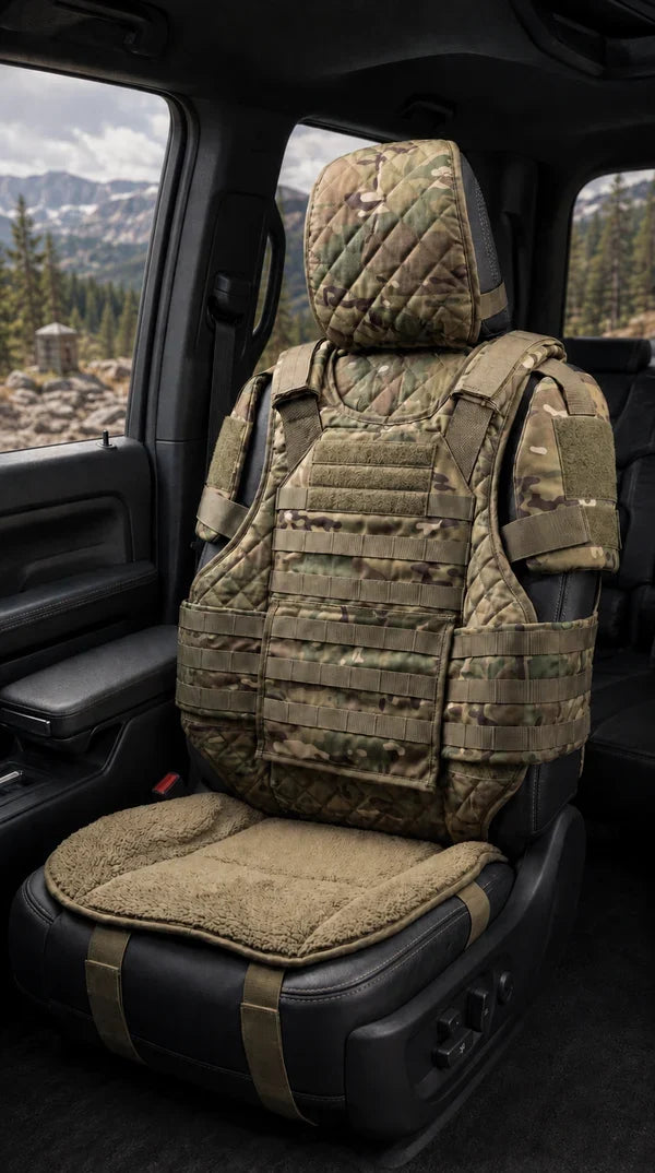 Rugged Truck Seat Cover -Tactical Storage, Seat Protection & All-Day Comfort
