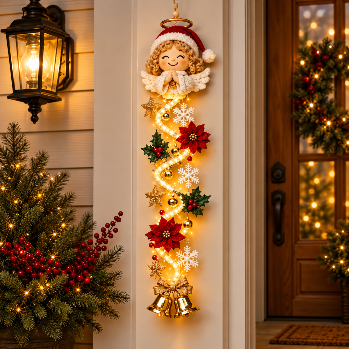 โ๏ธ Lighted Snowman Christmas Hanging Decor โ Warm Holiday Porch & Doorway Decoration