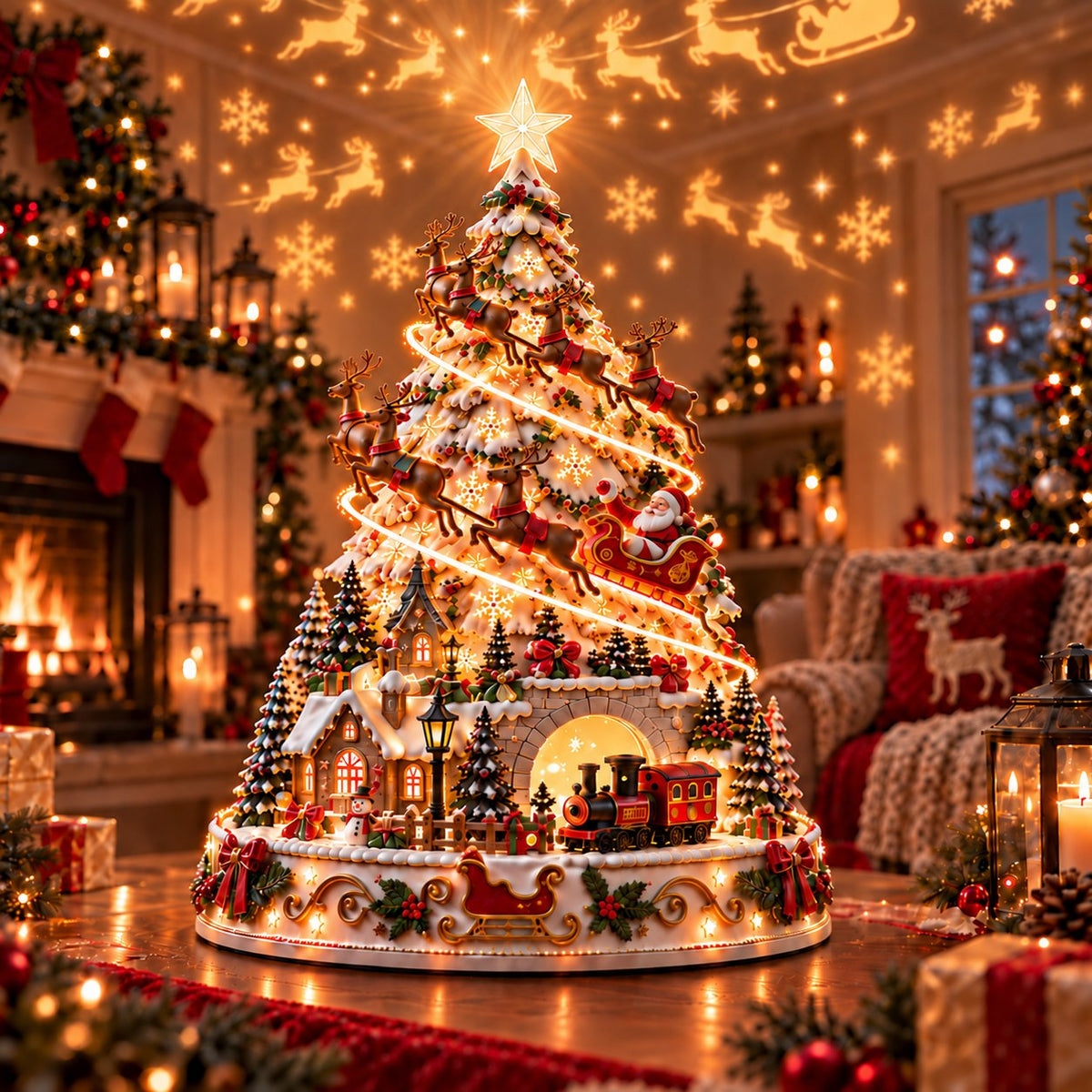 🏆 6,000+ Sold - 🎄MerryRealm Christmas Village Lightscape Tree