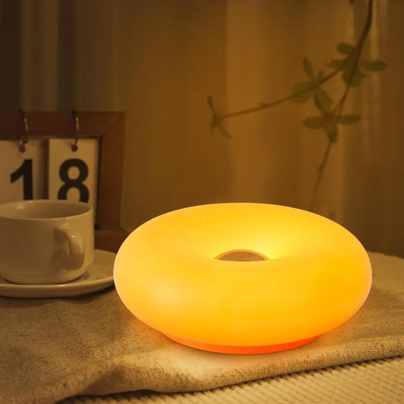 🍩Aesthetic Doughnut LED Night Lamp – Easter Decor 2026-Cozy Ambient Light, Touch Control,Warm Color