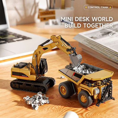 RC Construction Vehicle Toy Set with Excavator, Dump Truck, Forklift & Bulldozer