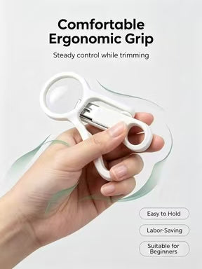 Pet Nail Clippers with Magnifying Glass, Safe Sharp Pet Claw Trimmer for Cats & Small Dogs, Anti-Splinter Nail Cutter for Home Grooming