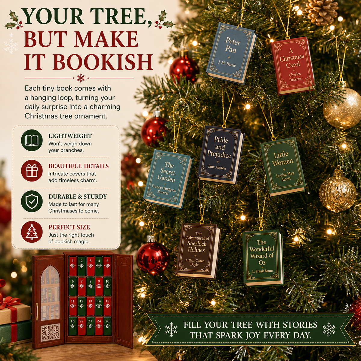 🎄 25-Day Mini Book Advent Calendar – ✨A Book Lover's Christmas Countdown