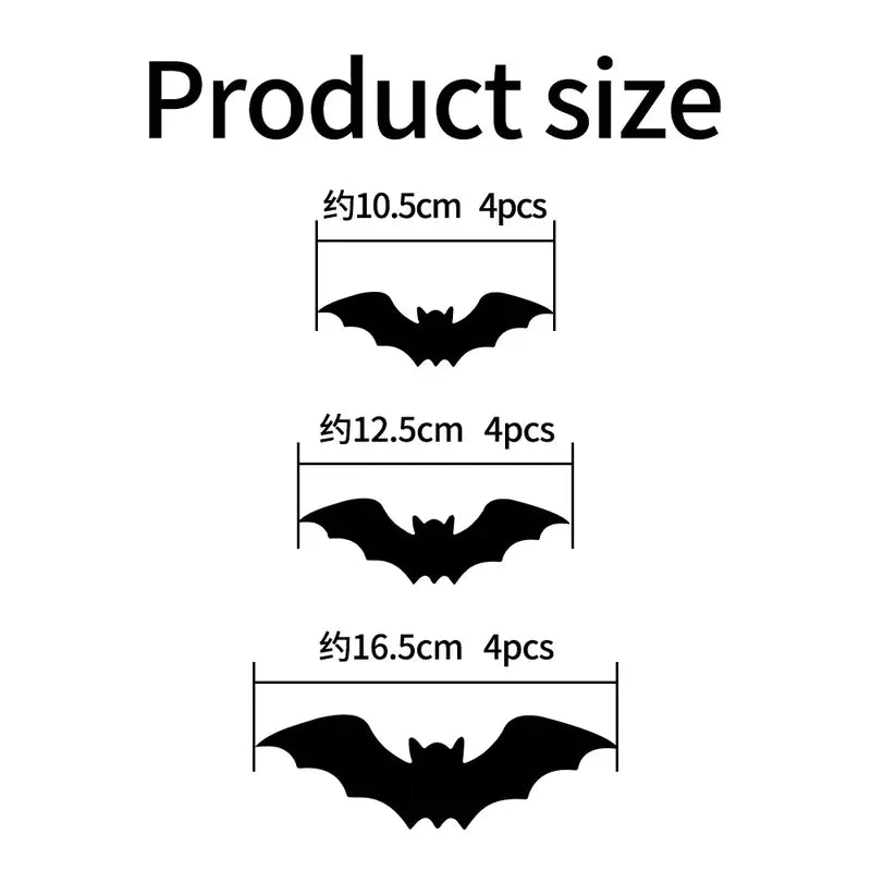 🔥 2026 Hot Sale 3D LED Bat Wall Decorations – 12/24PCS Light-Up Halloween Decor for Walls, Windows & Parties