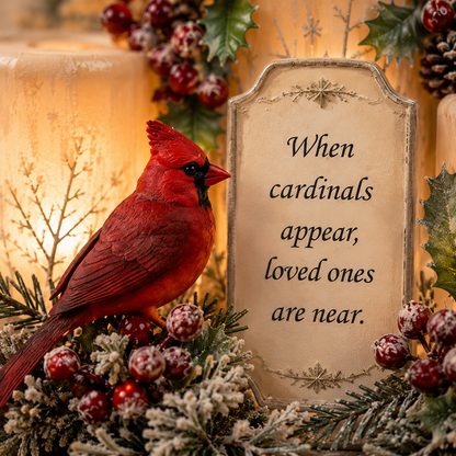Cardinal Memorial LED Candle Centerpiece