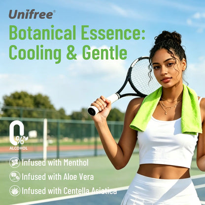 Unifree Cooling Towels & XL Menthol Cooling Wipes, Instant & Long Lasting Cooling Relief for Hot Weather & Summer Heat, Outdoor, Long Drives, Game day & Beach