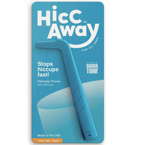 HiccAway Hiccup Straw - Stops Hiccups Fast, as seen on Shark Tank - Clinically Proven for All Ages. Safe, reusable & lightweight. Drinkware Glass.