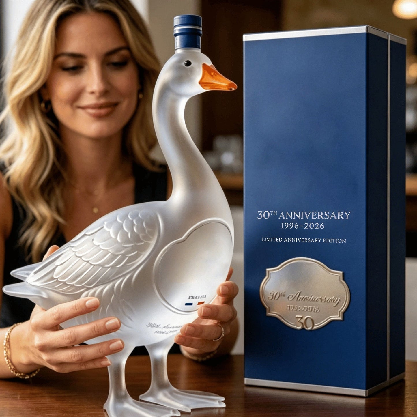 🎁Father's Day Hot Selling🪿GY Goose 30th Anniversary 3D Sculpted Vodka Bottle