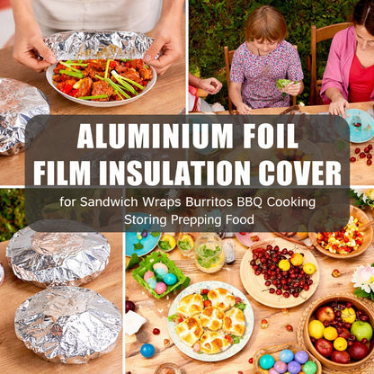 🍳Aluminum Foil Heat Shield Covers – No Plastic, Heat-Resistant, Reusable