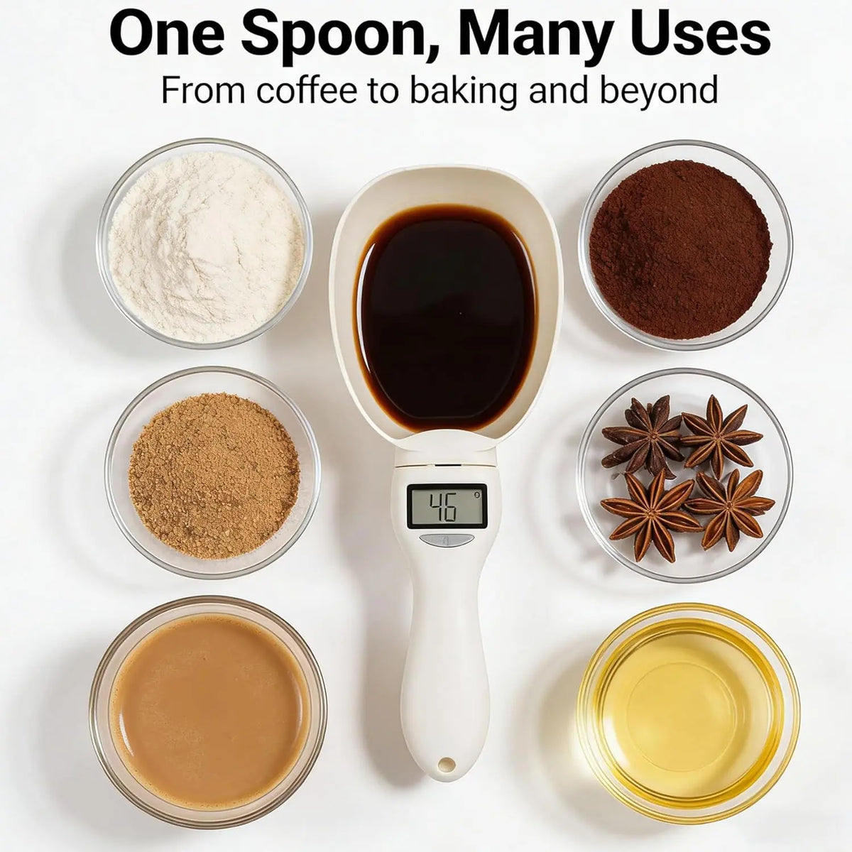 🥄 Digital Measuring Scoop Scale | Scoop, Weigh & Pour