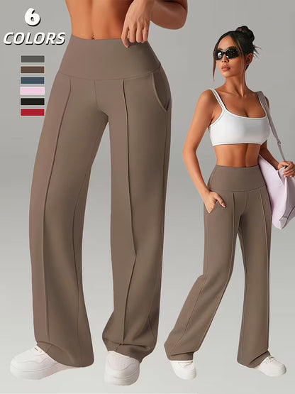 👖 Valeria Pants – High-Waisted, Office & Gym, Stretch, Flattering Fit