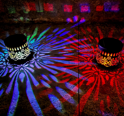 🌙Solar Mandala Wall Light Outdoor Garden Fence Projector Lamp Patio Ambient Decor