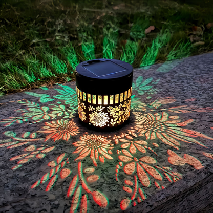 ✨Solar Mandala Wall Light Outdoor Garden Fence Projector Lamp Patio Ambient Decor