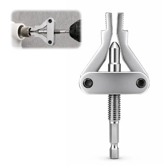 3-in-1 Broken Pipe Thread Extractor – 1/2", 3/4" & 1" Drill-Powered Nipple Remover