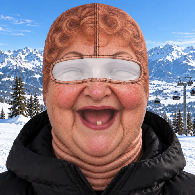 ⛷️ Funny Ski Mask – Born for the Slopes Winter Face Cover