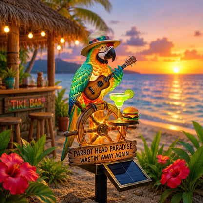 🌴 Powered Parrot Garden Light- "Wastin" Away Again"