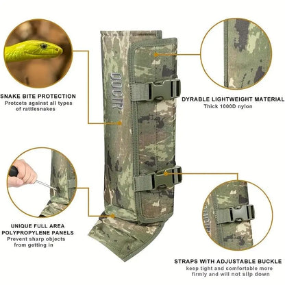 🐍 Snake-Resistant Leg Gaiters – Adjustable, Abrasion-Resistant for Hunting & Hiking
