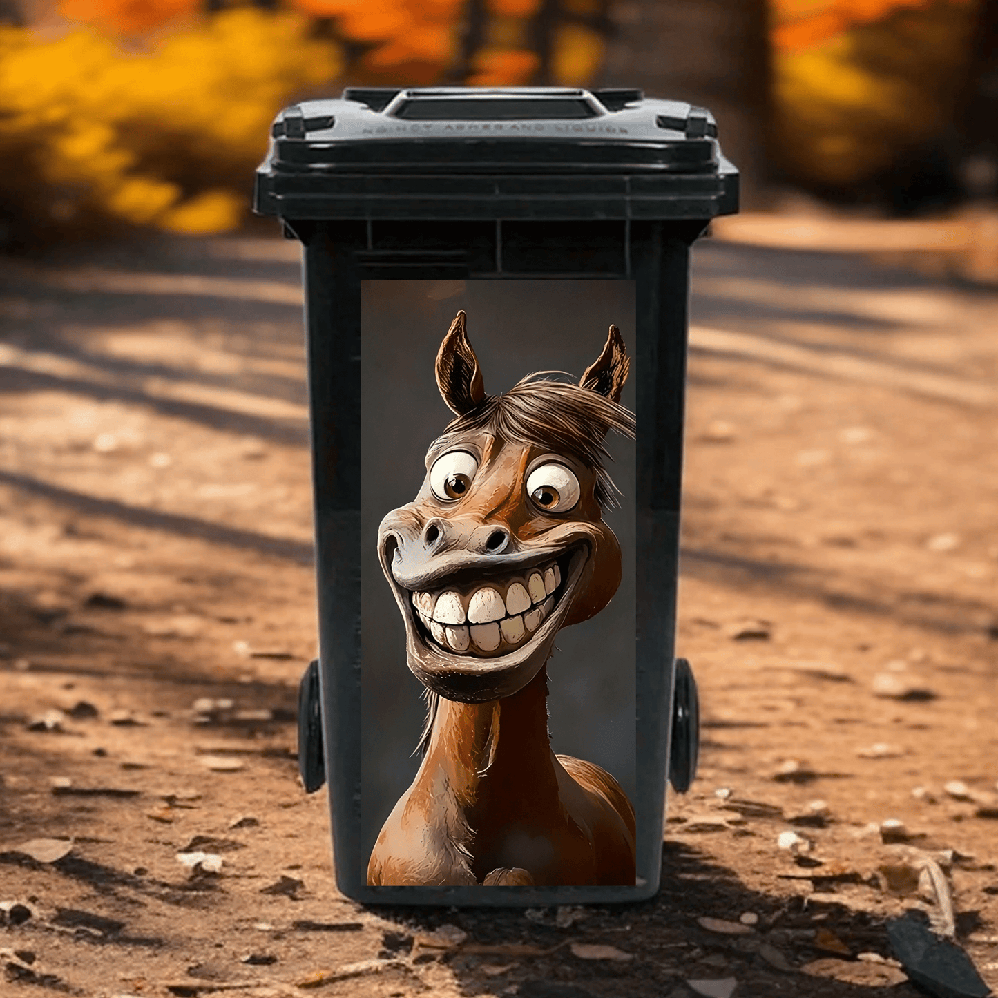 ♻️Creative Trash Can Sticker with Colourful Cartoon