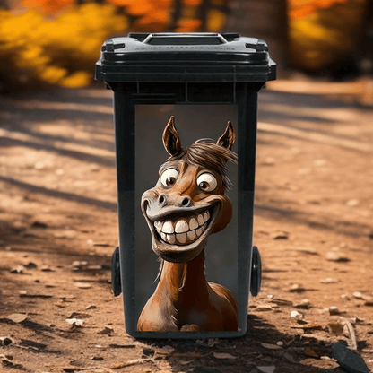♻️Creative Trash Can Sticker with Colourful Cartoon