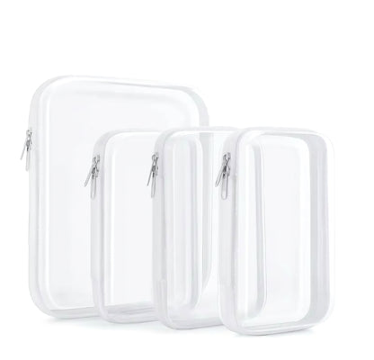 📦 Clear Hard Zipper Storage Case – Portable Organizer for Makeup & Small Items