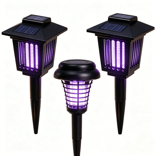 ☀️ 2-in-1 Solar Bug Zapper – UV Mosquito Killer + Soft Pathway Light, Auto Dusk-to-Dawn, IP65