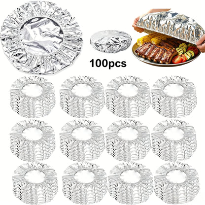 🍳Aluminum Foil Heat Shield Covers – No Plastic, Heat-Resistant, Reusable