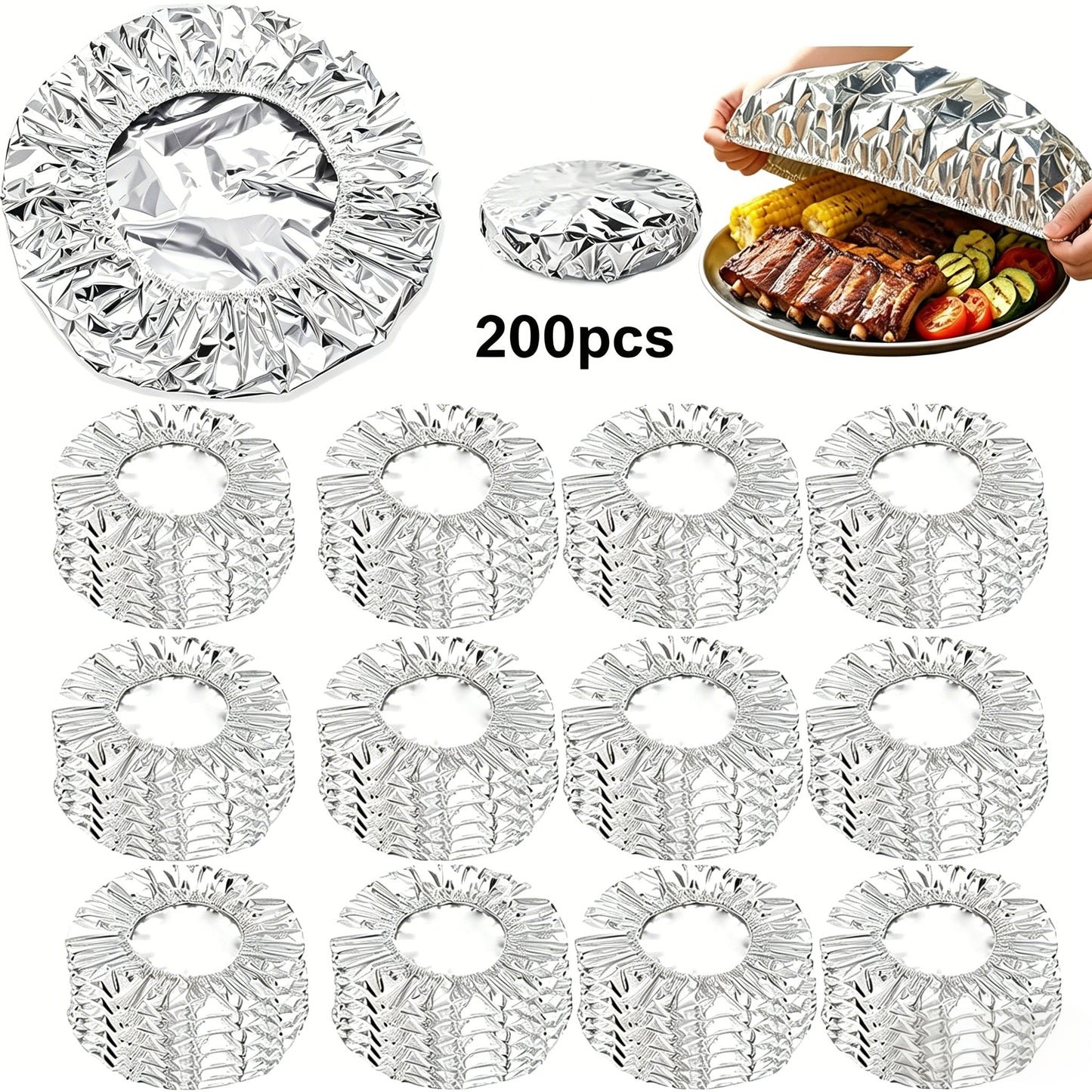 🍳Aluminum Foil Heat Shield Covers – No Plastic, Heat-Resistant, Reusable