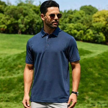 👕 Men's Quick-Dry Performance Polo Shirt | Moisture-Wicking & UPF30+