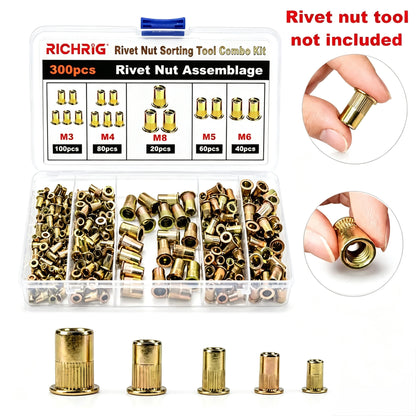 🔩 Rivet Nut Tool – M3-M8 Rivnut Kit, Carbon Steel Manual Riveter, Auto Repair & Workshop Use