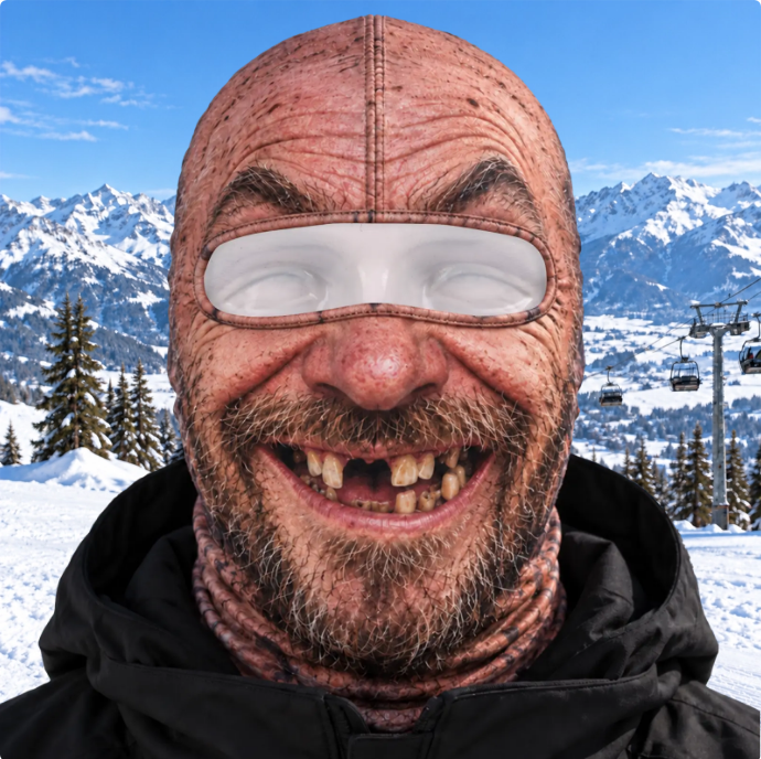 ⛷️ Funny Ski Mask – Born for the Slopes Winter Face Cover