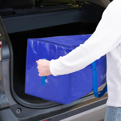Extra-Large, Heavy-Duty Moving Bags—Waterproof storage bags with handles and zippers, foldable, ideal for college dorms and home storage.