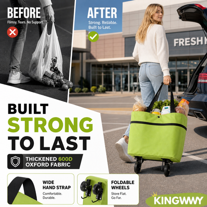 ⚡LAST DAY-50% OFF🔥 2 in 1 Foldable Shopping Cart