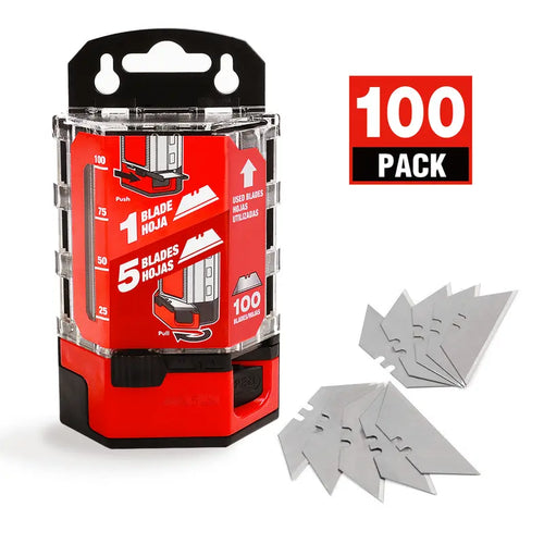 Goldblatt 100-Pack Utility Blades Premium Tempered SK2M Steel with Dispenser