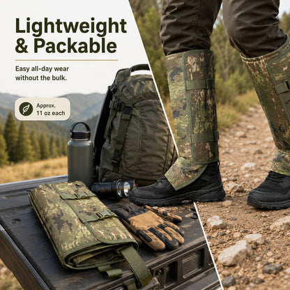 🔥Unisex Adjustable Outdoor Snake-Resistant Leg Gaiters, Abrasion-Resistant Durable Fabric Protective Gear for Hunting, Hiking