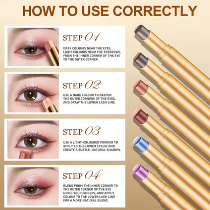 💄 3-Color Eyeshadow Stick – Creamy, Blendable, Long-Lasting, On-the-Go
