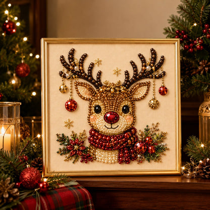 ❤️ 5-in-1 3D Pearl Art Kit – Christmas DIY Craft Set for Kids & Family Creative Fun 🎨