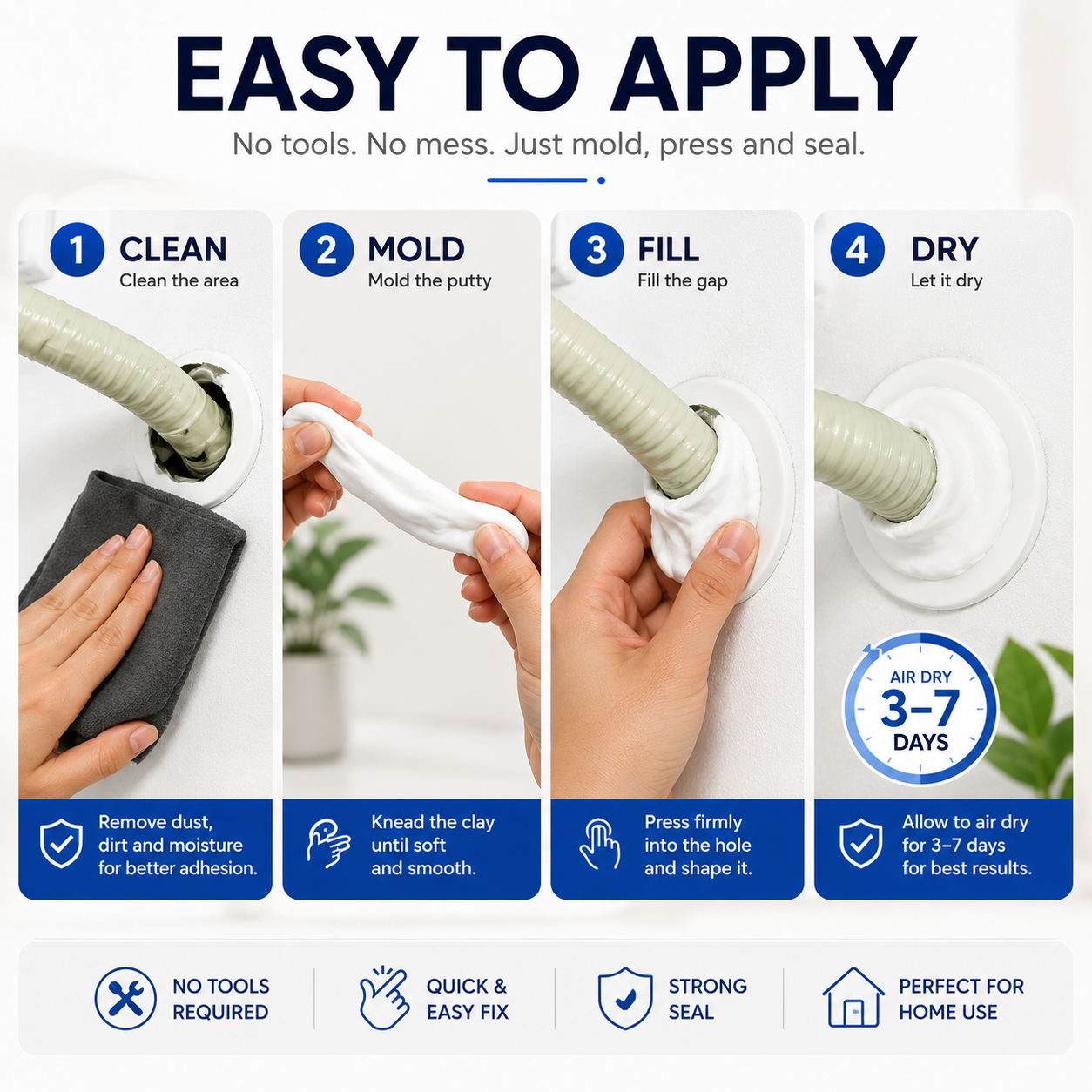 🧱 Sealant Clay – Waterproof, Anti-Insect, Wall Hole Filler, Easy to Apply
