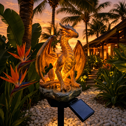 🐉✨Dragon Legacy Golden Ember Edition Solar Garden Light