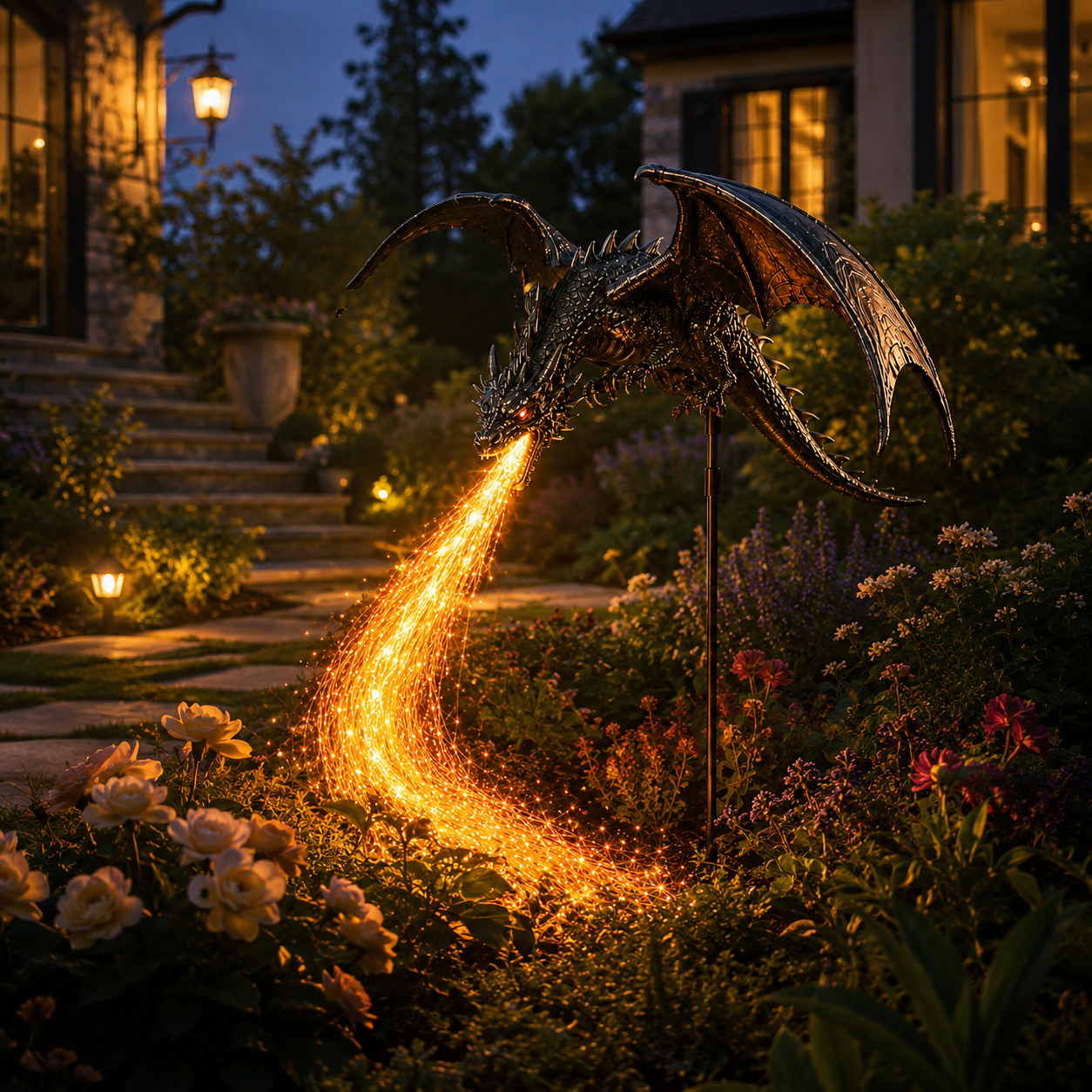 ☀️🐉Solar Dragon Fire Garden Light