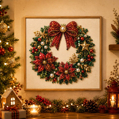 ❤️ 5-in-1 3D Pearl Art Kit – Christmas DIY Craft Set for Kids & Family Creative Fun 🎨