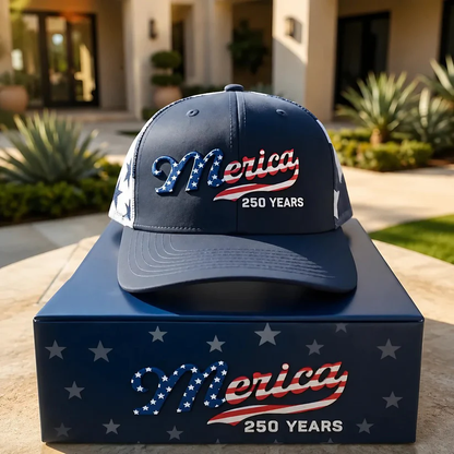 ?? ’Merica 250 Years Embroidered Mesh Back Trucker Hat